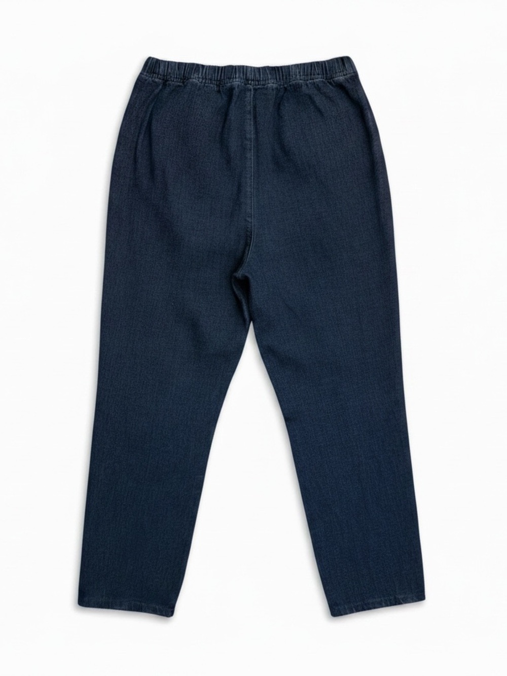 Barrel Leg Denim Pants High Rise Pull On Elastic Waist Utility Jeans Size L - Picture 5 of 8